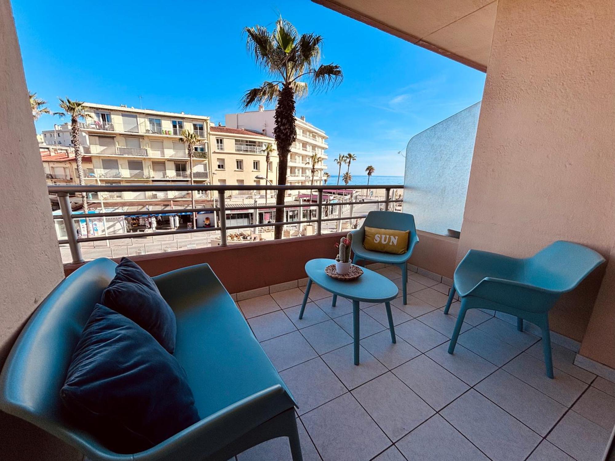 Superbe T2 Vue Mer Avec Ascenseur Canet-en-Roussillon Eksteriør bilde